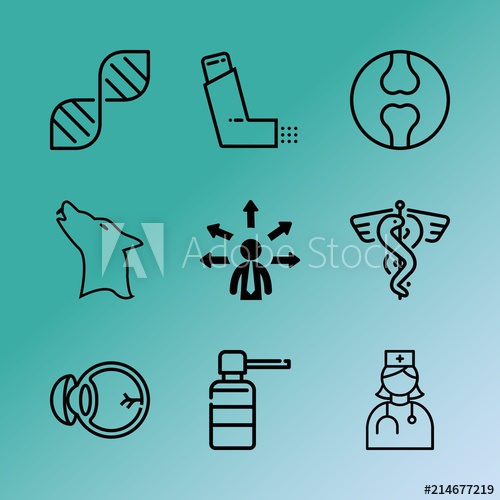 500x500 Vector Icon Set About Medicine With Icons Related To Healthy