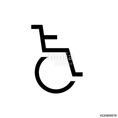500x500 Wheel Chair Icon Vector Design Medicine Icon Stock Image