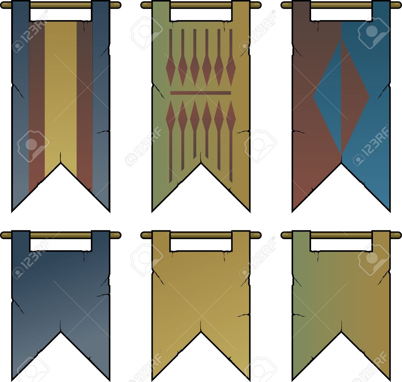 1300x1237 Stock Vector Swash Medieval Banner, Flag Vector, Banner