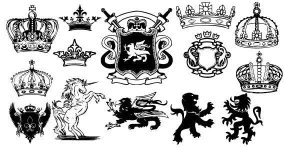 568x294 Unicorn, Lion Heraldic Coat Of Arms Vector Logo Arm