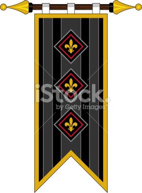 281x380 Vector Illustration Of Medieval Fleur De Lys Banner Flag Celtic