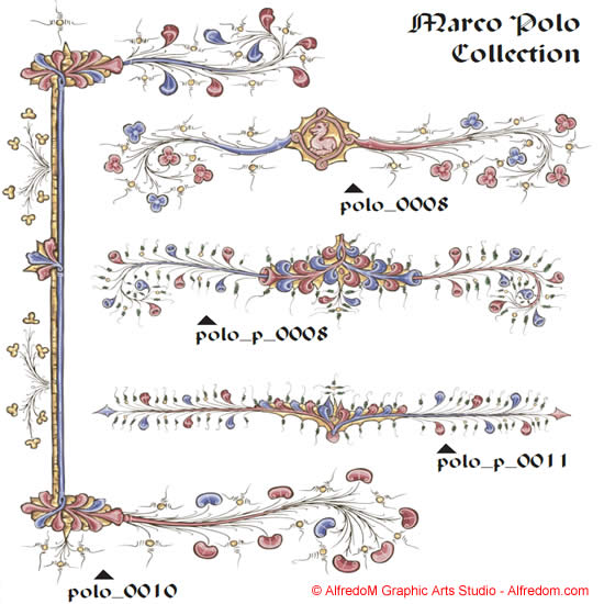 Medieval Gothic Illuminated Manuscripts Borders, Initial Letters 550x550 Medieval Gothic Illuminated Manuscripts Borders, Initial Letters
