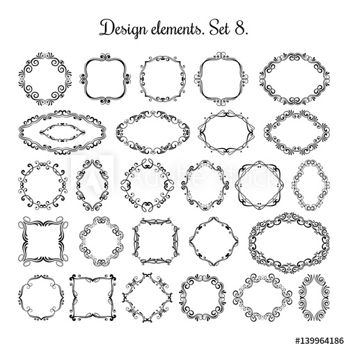 Vintage Floral Victorian Frames Vector Medieval Style Flourish 500x500 Vintage Floral Victorian Frames Vector Medieval Style Flourish