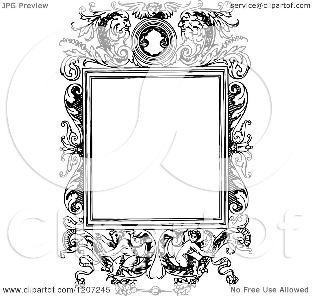 Clipart Of A Vintage Black And White Medieval 1080x1024 Clipart Of A Vintage Black And White Medieval
