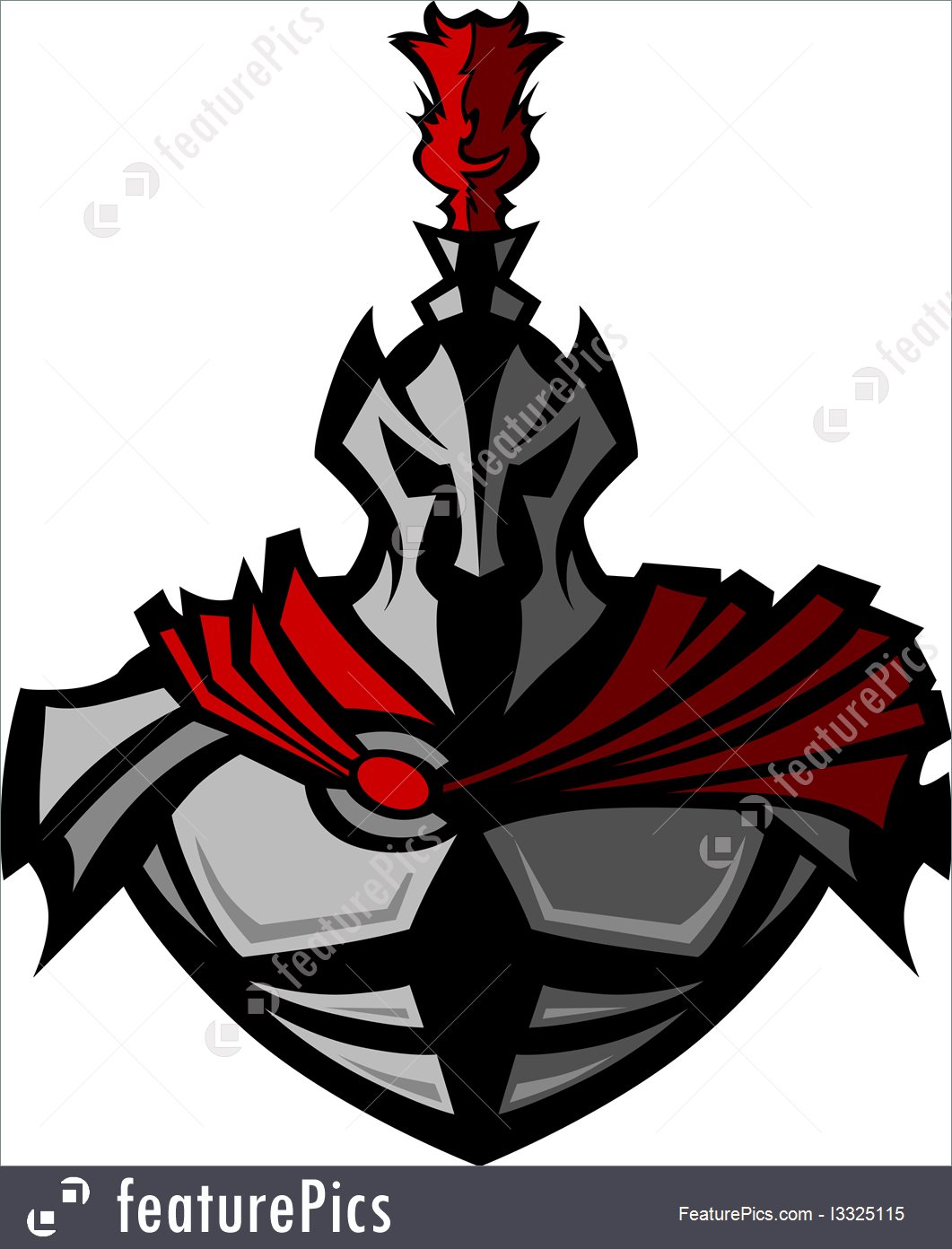 1061x1392 Medieval Warrior With Helmet Vector Mascot