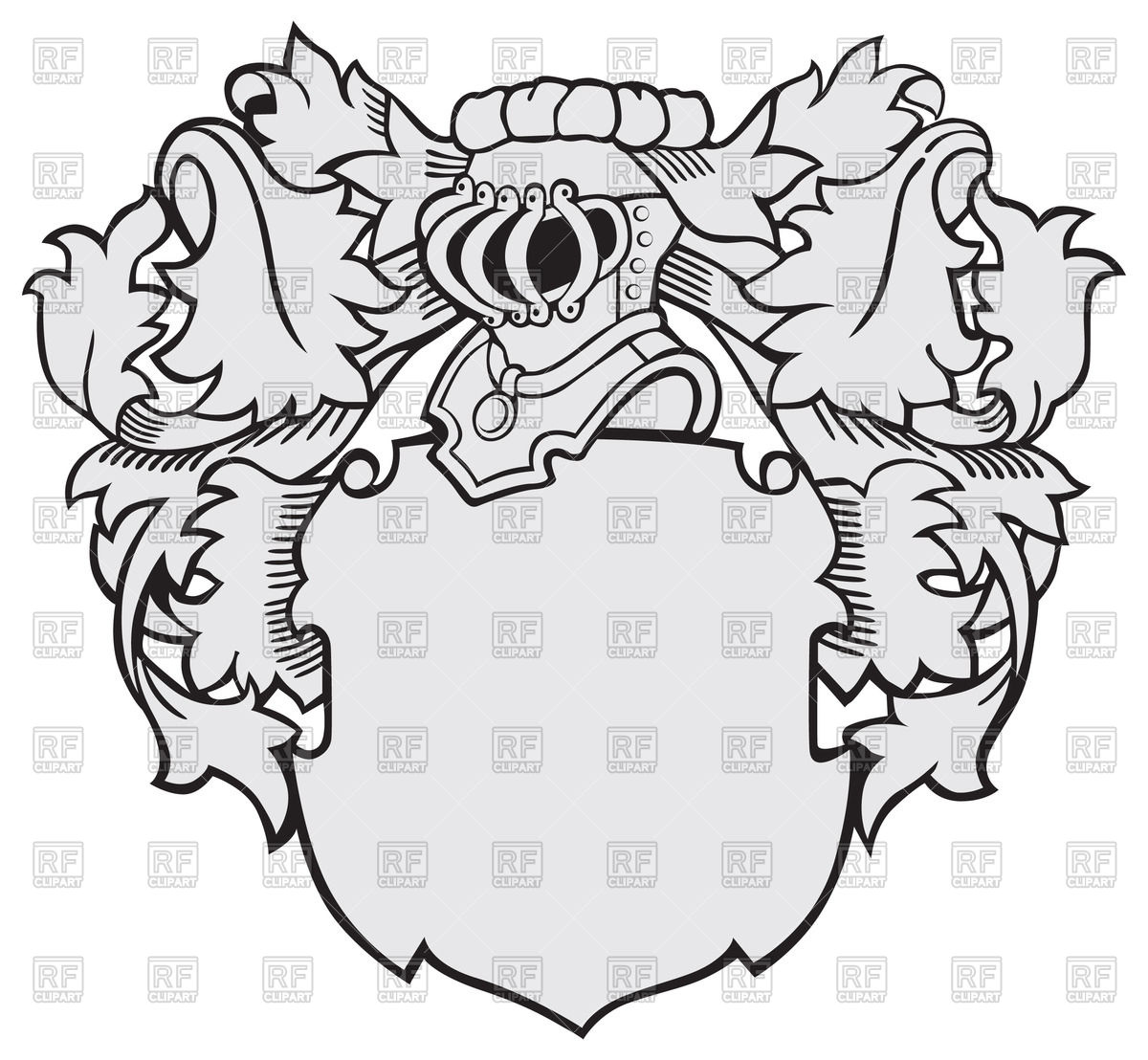 1200x1108 Medieval Heraldry With Knights Helmet