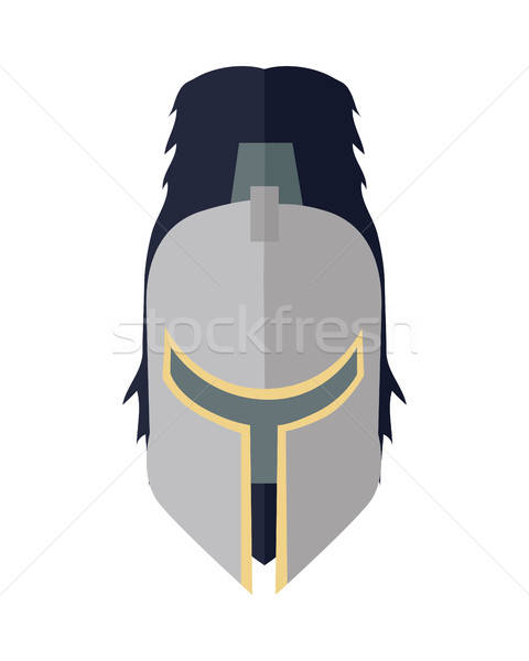 480x600 Steel Knight S Helmet Vector Illustration Robuart