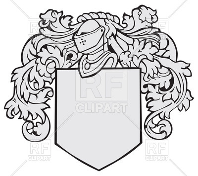 400x354 Template Of Medieval Heraldic Emblem