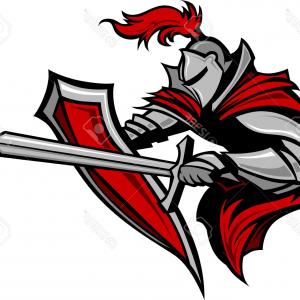 300x300 Warrior Medieval Black Knight Vector Mascot Hoodamathrun