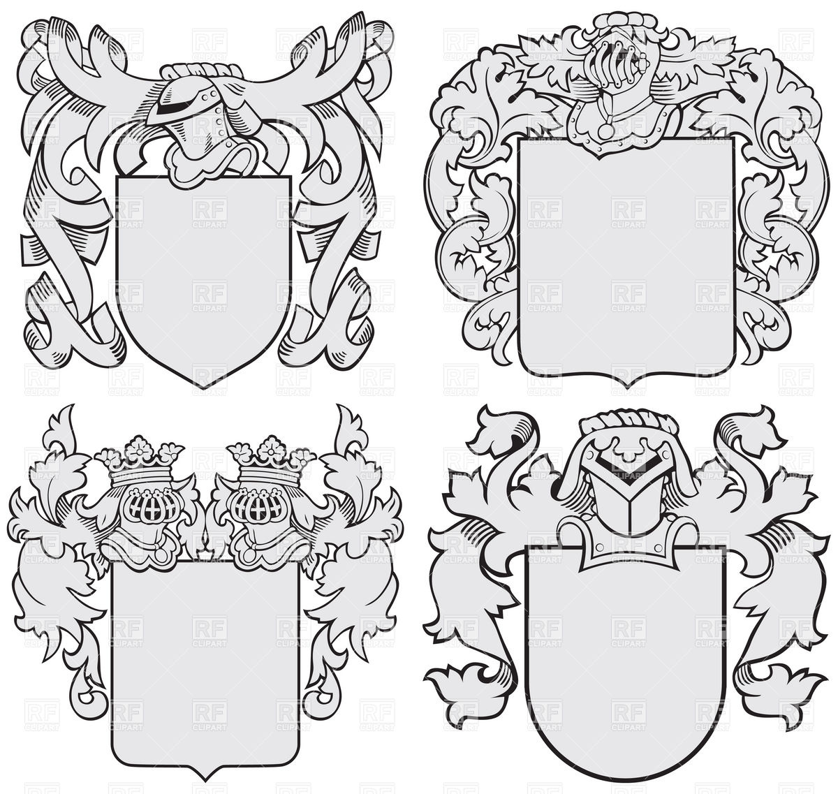 1200x1137 Medieval Coats Of Arms Heraldic Templates With Helmet And Shield
