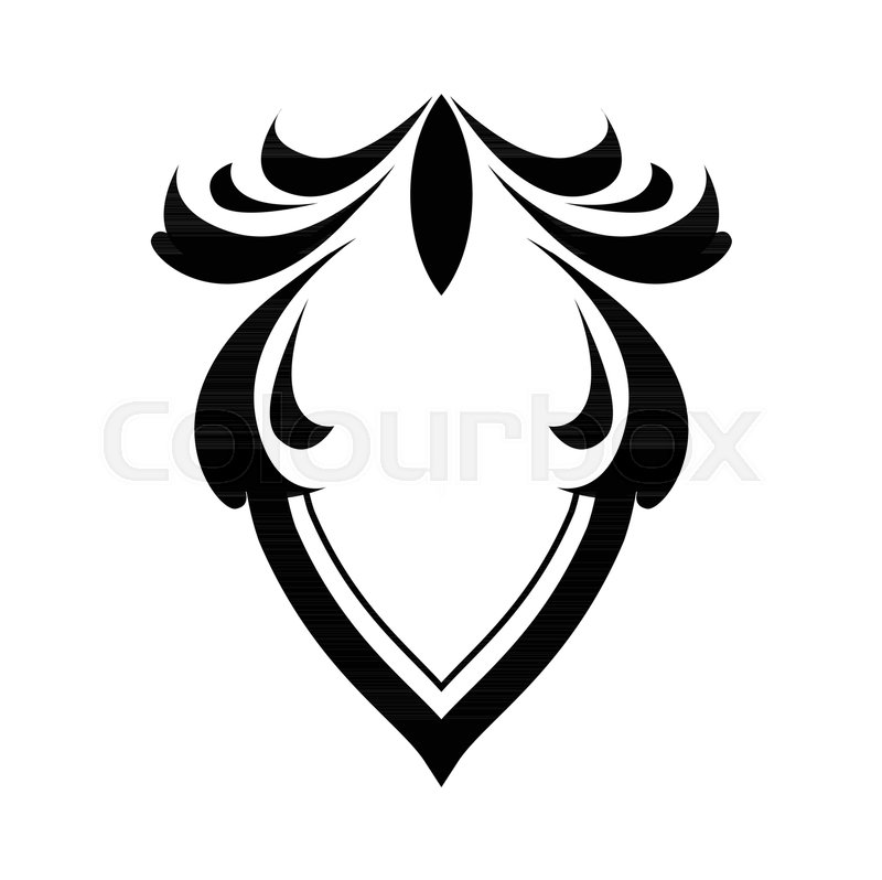 800x798 Black Line Art Blazon Of Medieval Stock Vector Colourbox