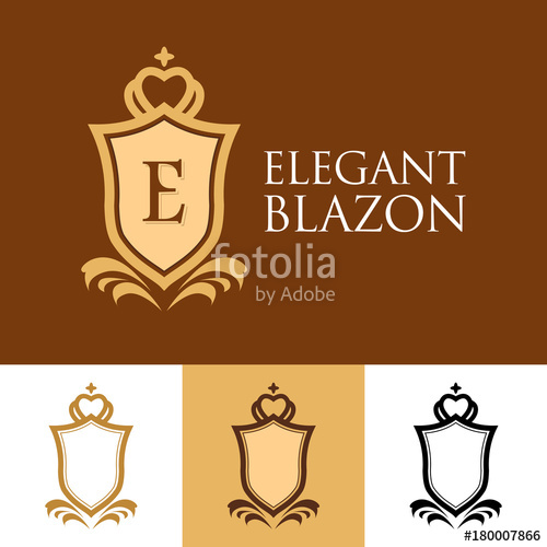 500x500 Set Of Line Art Blazons With Medieval Shield