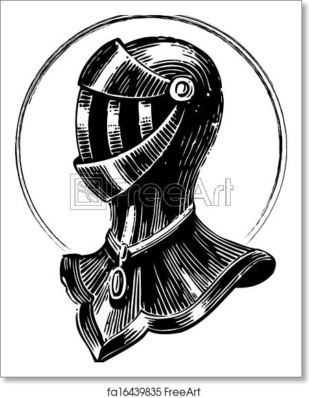 450x580 Free Art Print Of Medieval Shield Vector Engraving Art