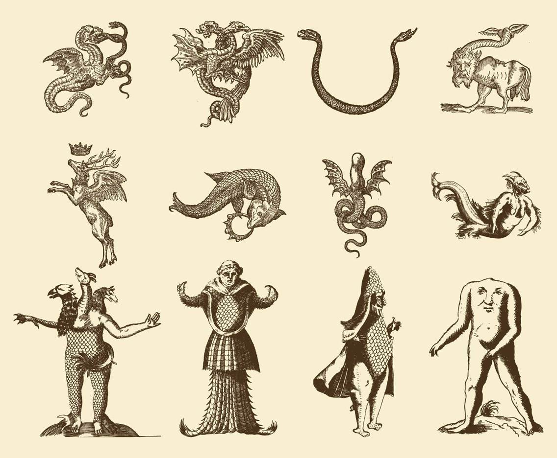1136x936 Medieval And Biblical Monsters Vector Art Graphics