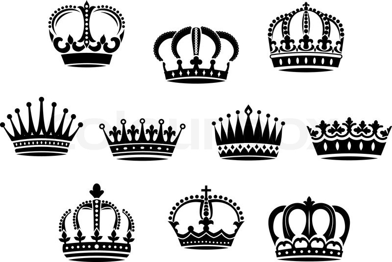 Medieval Heraldic Crowns Set For Stock Vector Colourbox 800x535 Medieval Heraldic Crowns Set For Stock Vector Colourbox