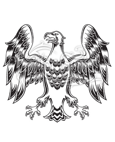 468x580 Graphic Medieval Eagle Wings Clip Art