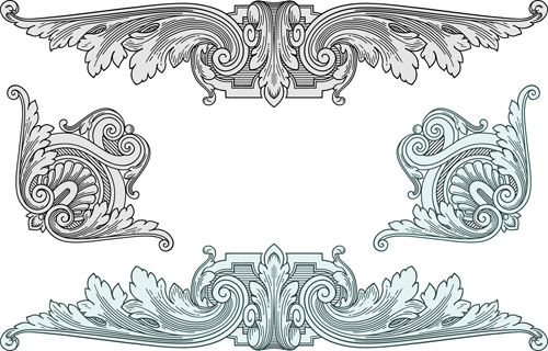 500x320 Classical Medieval Border Frame Vector Ornament Graphic