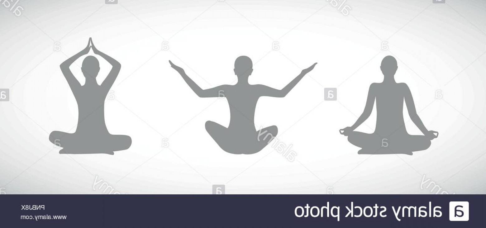 Meditation Silhouette Vector at Vectorified.com | Collection of