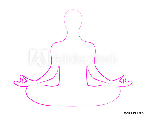 500x400 Meditation Silhouette Vector Illustration