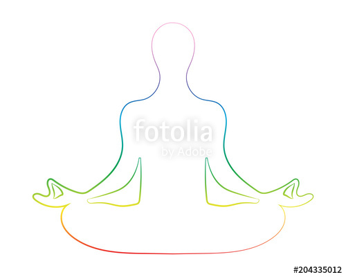 500x400 Meditation Silhouette Vector Illustration Stock Image