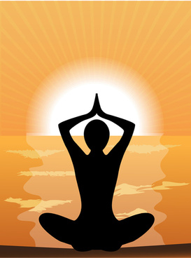 Meditation Silhouette Vector at Vectorified.com | Collection of ...