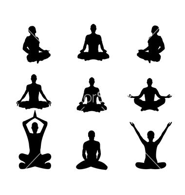 380x400 Vector Meditation Yoga Man Meditating