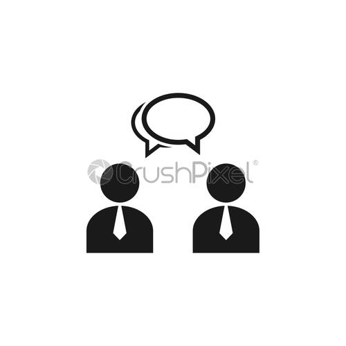 500x500 Meeting Icon Design Template Vector Isolated