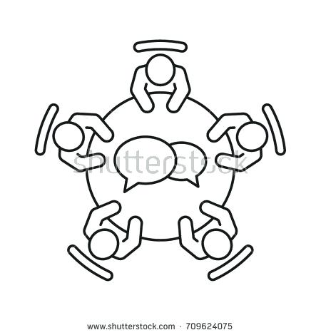 450x470 Outline Business Meeting Icon Vector Design Corporate Agenda