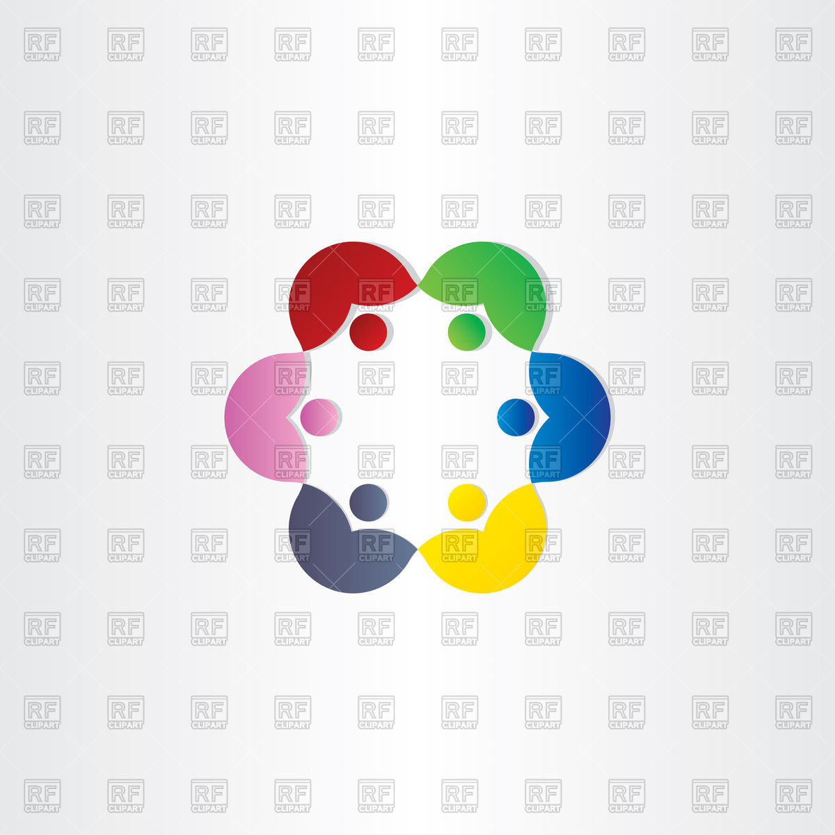 1200x1200 People In Circle Business Meeting Icon Vector Image Of Icons