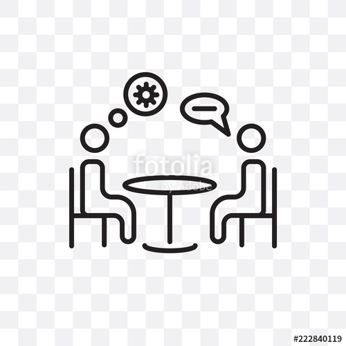 500x500 Meeting Icon Isolated On Transparent Background Simple