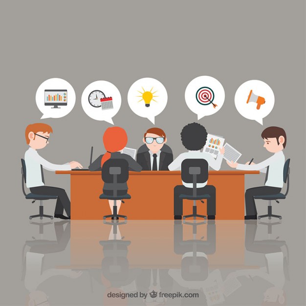 626x626 Business Meeting Vector Free Download