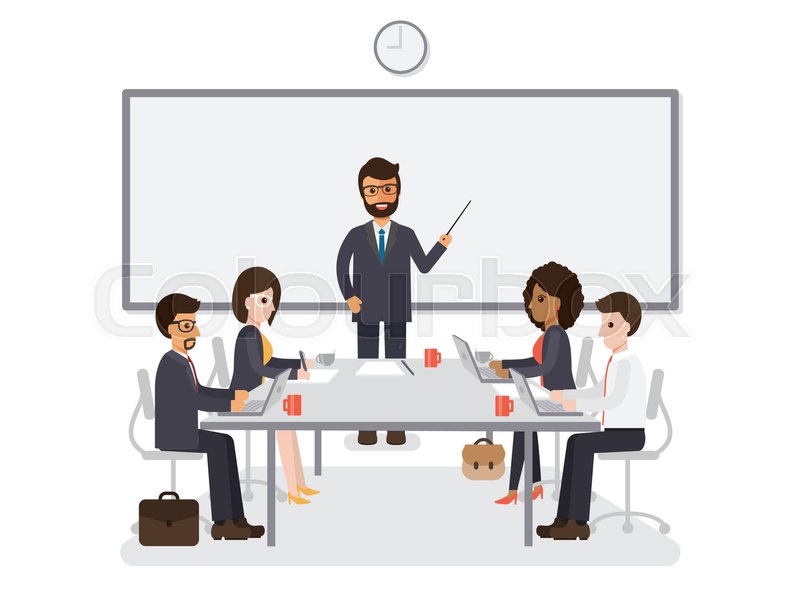 800x600 Businessmen And Businesswomen Meeting Stock Vector Colourbox