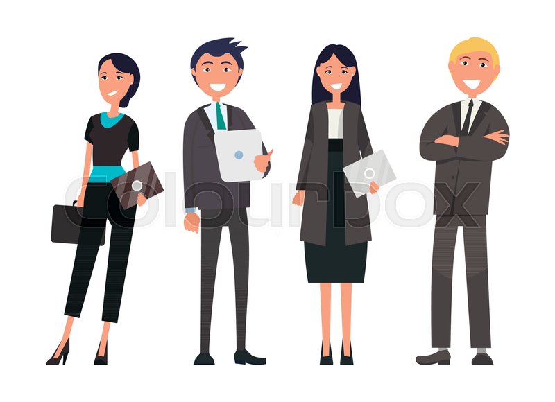 800x580 People On Business Meeting Vector Stock Vector Colourbox