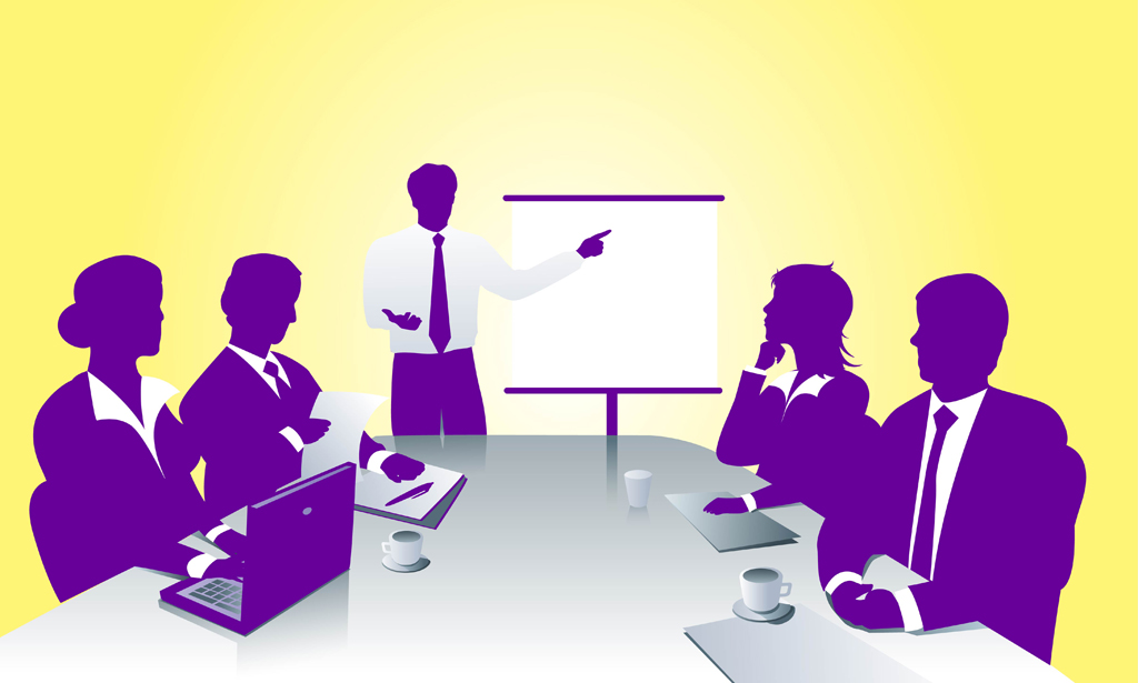 1024x615 Business Meeting Vector Art Graphics