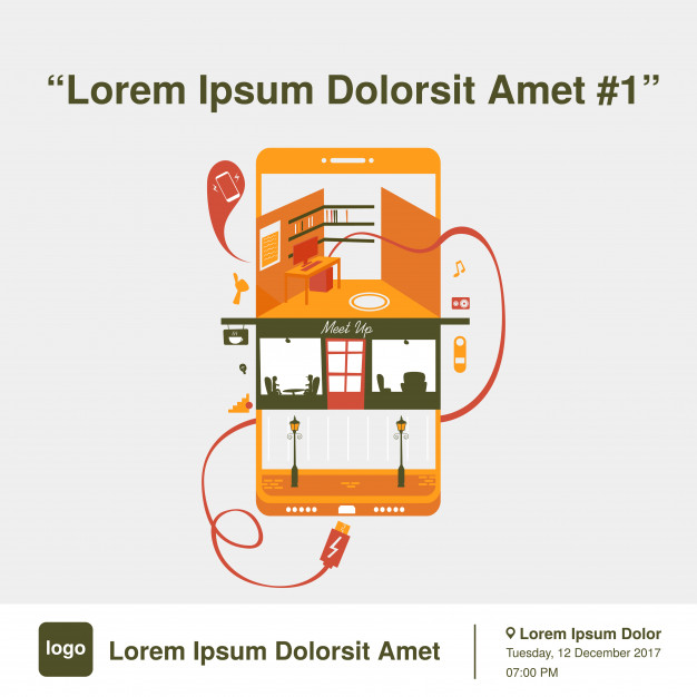 626x626 Fans Club And Organization Meetup Flyer Template Vector Premium