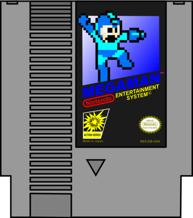 Nes Mega Man Vector Cartridge 397x450 Nes Mega Man Vector Cartridge