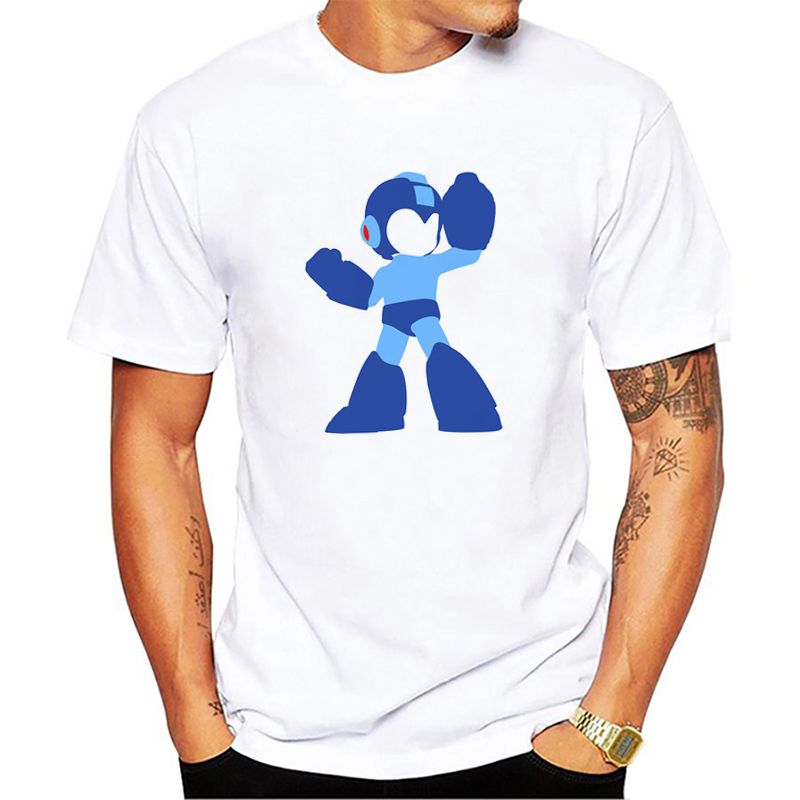 800x800 Hip Hop Simple Design Tee Tops Shirt Short Top O Neck Megaman