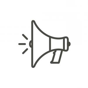 300x300 Megaphone Icon Line Speaker Symbol Vector Newwaysys