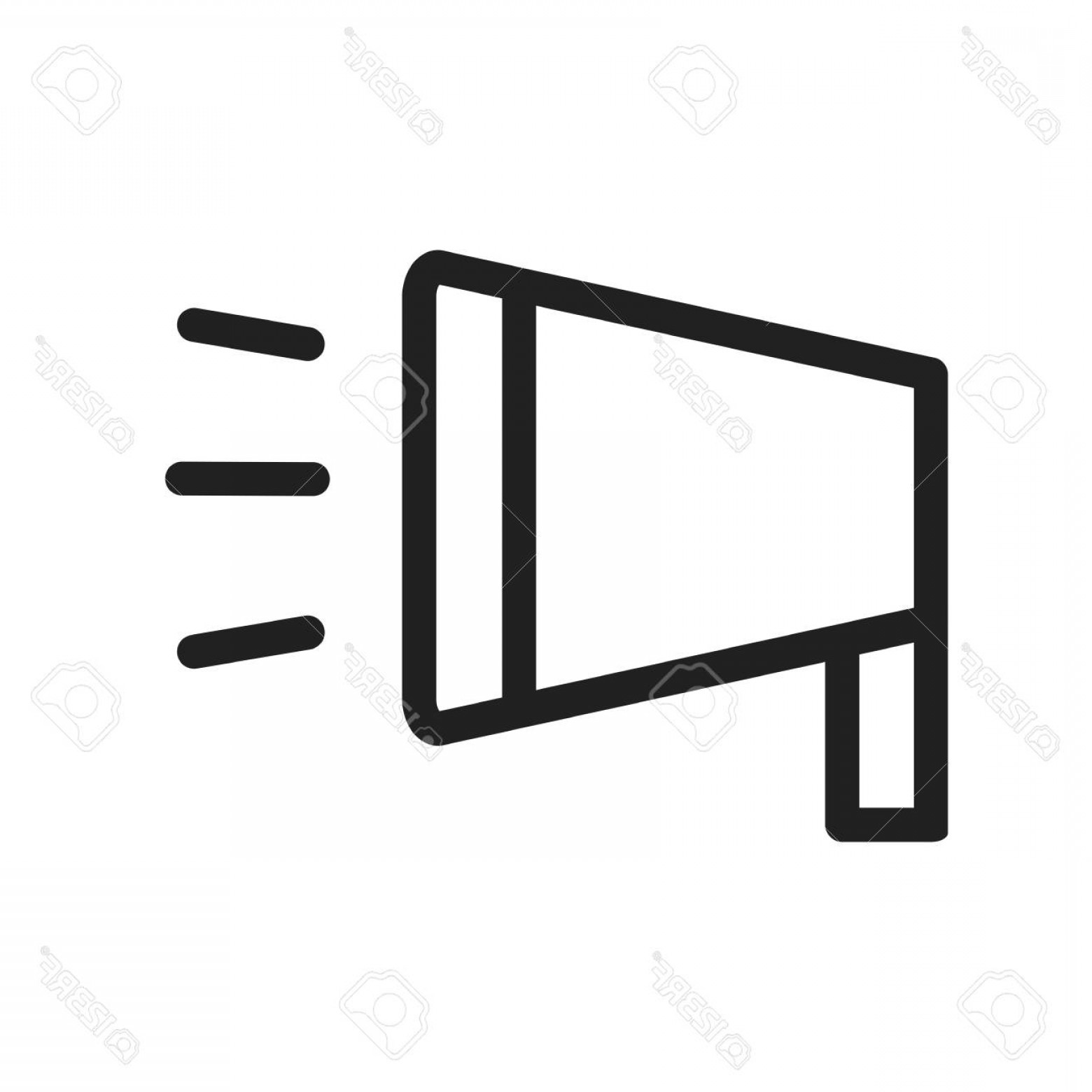 1560x1560 Photostock Vector Megaphone Announcement Speaker Icon Vector Image