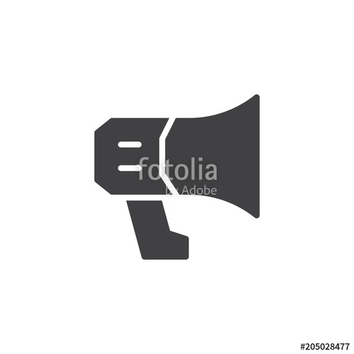 500x500 Megaphone Vector Icon Filled Flat Sign For Mobile Concept And Web