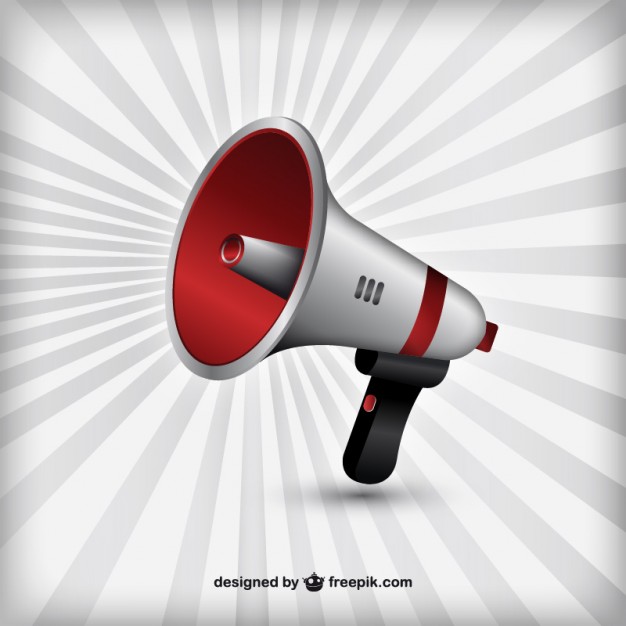 626x626 Realistic Megaphone Vector Free Download
