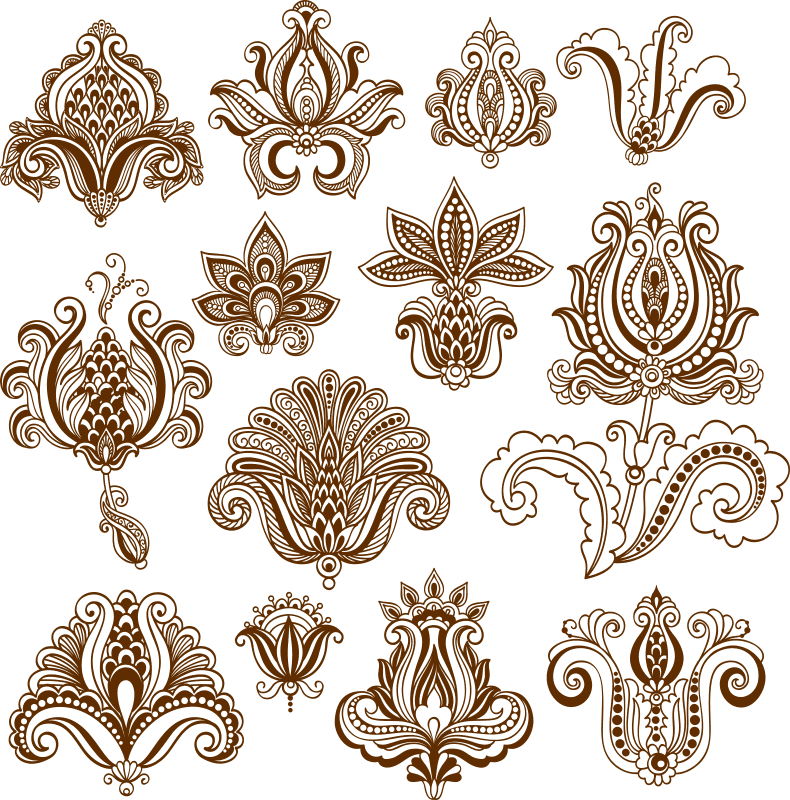 790x800 Vector Mehndi Designs Free Vector Cdr Download