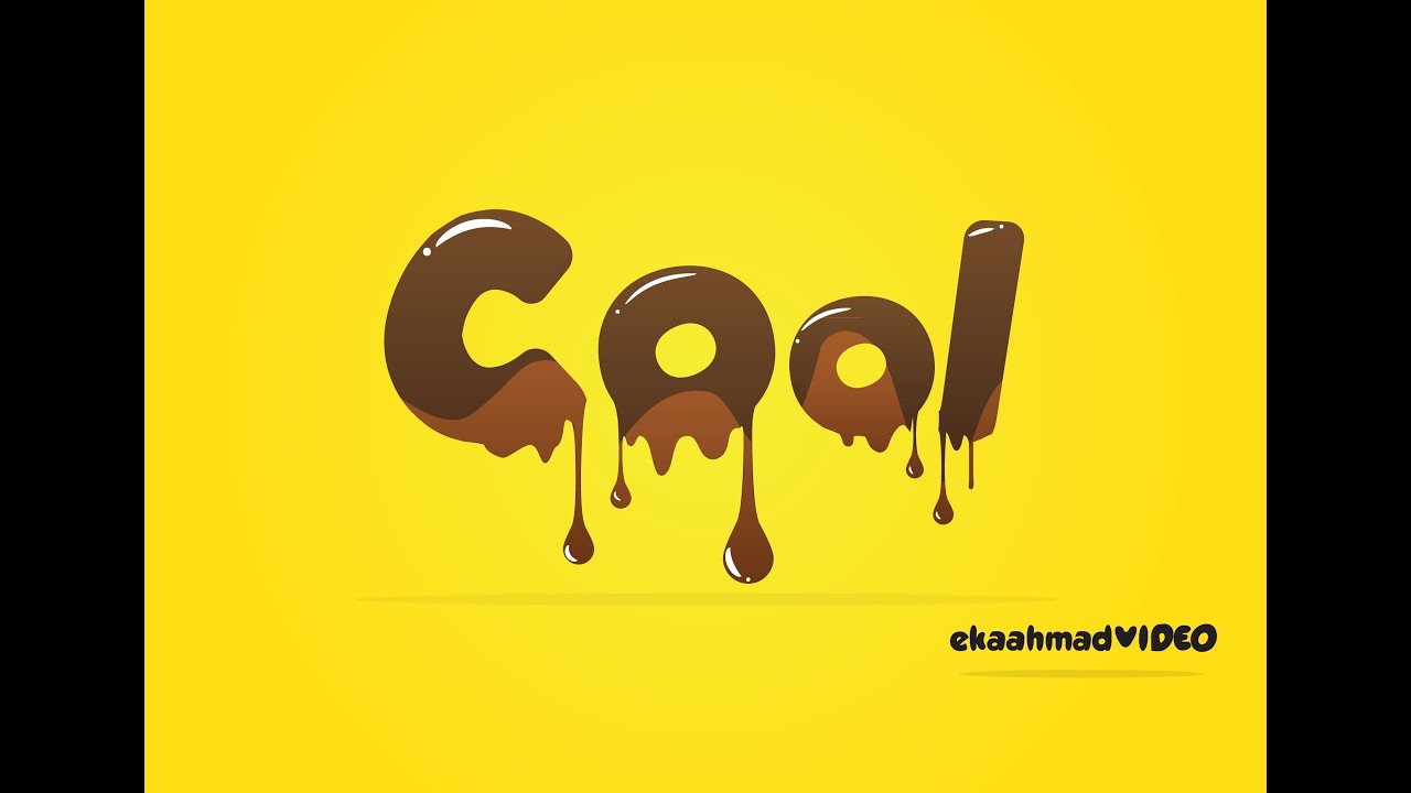 1280x720 Melted Chocolate Text With Illustrator