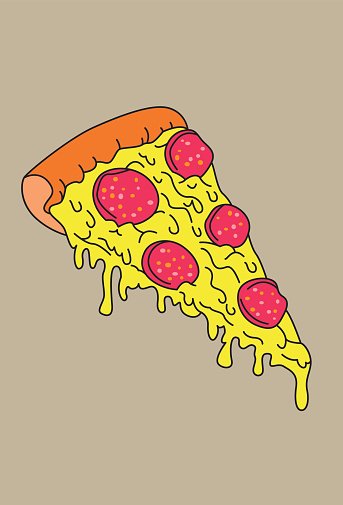 343x505 Melting Pizza Slize Stock Vectors