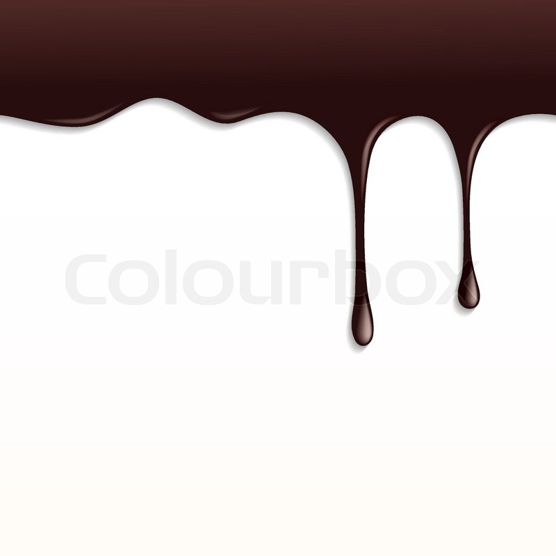 800x800 Melted Dark Chocolate Dripping On Stock Vector Colourbox