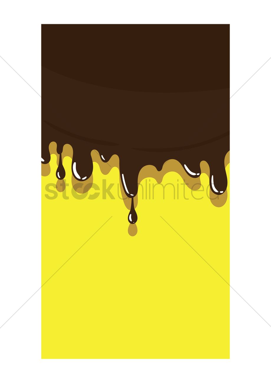 919x1300 Chocolate Melting Vector Image