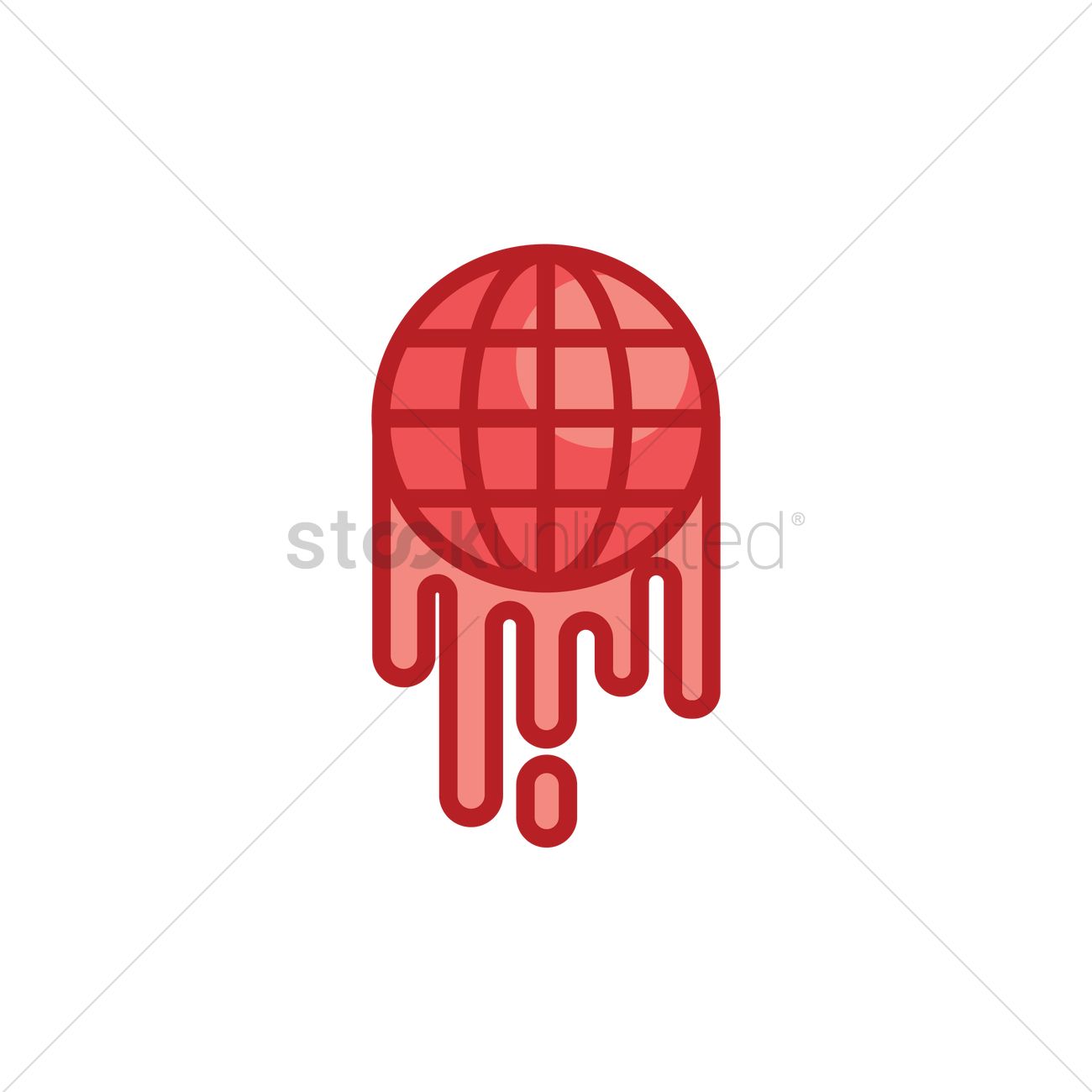 1300x1300 Globe Melting Vector Image
