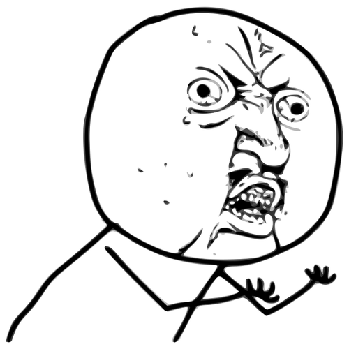 500x500 Angry Meme Vector Sketch