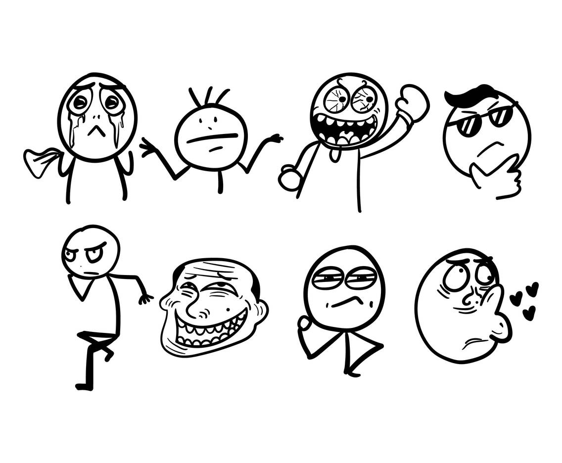 1136x936 Meme Vector Set Vector Art Graphics