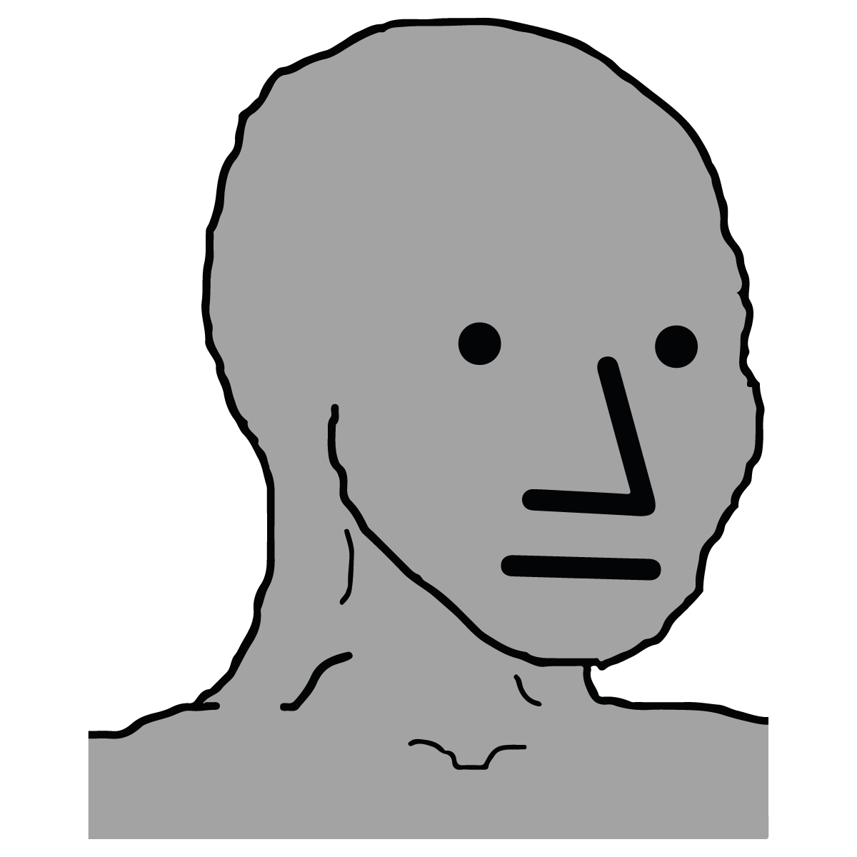 1200x1200 Npc Meme Face Vector Image Non Playable Character Transparent